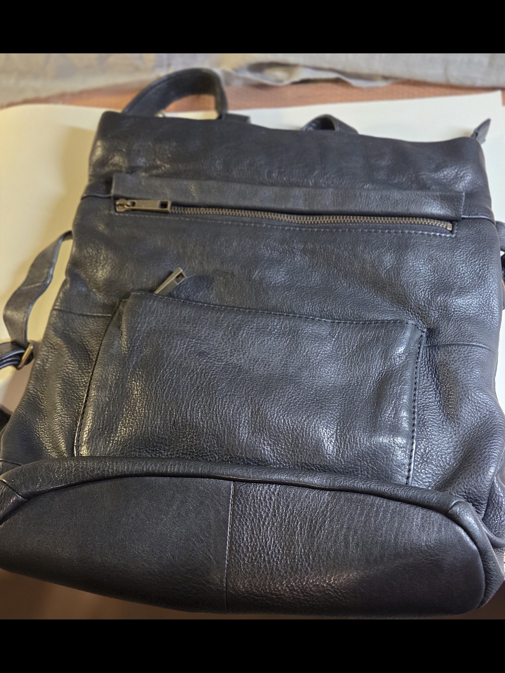 Aspen Leather Backpack in Black